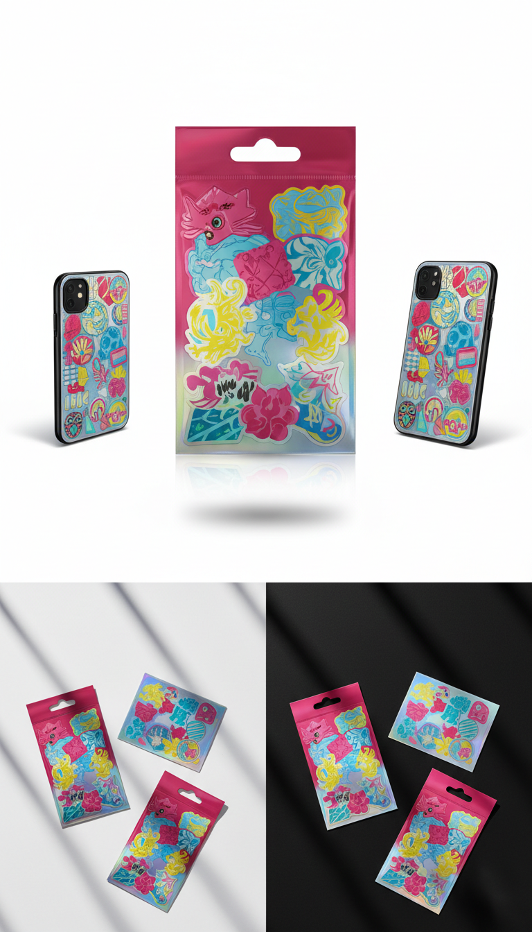 Holographic Sticker Pack Collectible Card