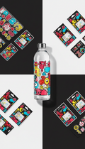 Water Bottle Sticker Pack Neon Finish